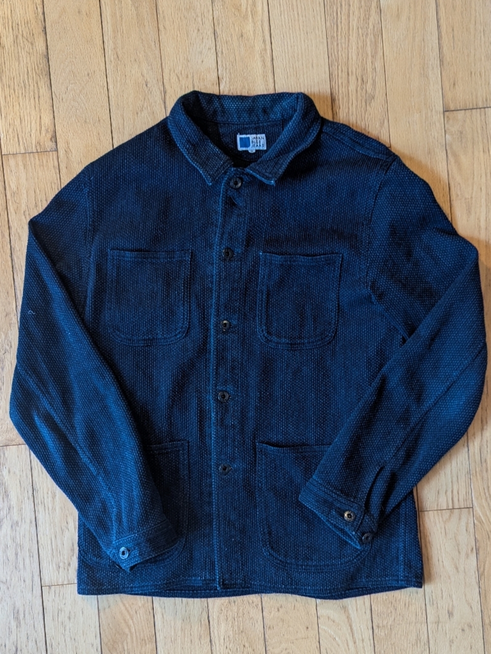 Japan Blue Sashiko Denim Chore Coat